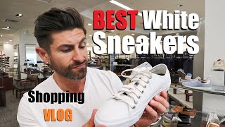 Sneaker Shopping to Find the BEST White Sneakers VLOG [upl. by Ztnaj572]