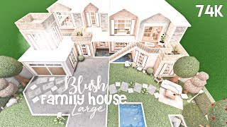 Blush Large Family House  Bloxburg Build [upl. by Ellehcyar]