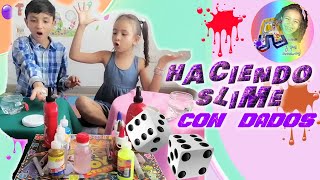 SLIME CASERO  FACIL  HACER SLAIM  MEZCLANDO SLIME  CON DADOS  ESLAIM  ASER ESLAIN  SLAIN 💦✅✨🎉 [upl. by Ardene]