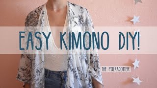 Easy Kimono DIY  4 Steps [upl. by Hgalehs50]