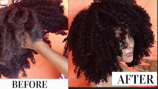 HOW TO WASH DRY amp MATTED CURLY SYNTHETIC WIG [upl. by Bullock359]