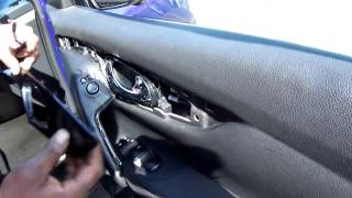 Nissan Qashqai J11  How to open driver front door interior panel [upl. by Benkley]