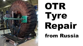 Inexpensive OTR Tyre Repair vulcanising machine from Russia [upl. by Christye]