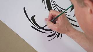 Verzierter Buchstabe Kalligrafie Tutorial [upl. by Droffig]