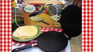 Making Tortillas with The Perfect Tortilla Press Product Share [upl. by Nyladnohr518]