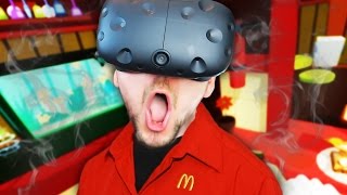 VIRTUAL REALITY MCDONALDS  Job Simulator 1 HTC Vive Virtual Reality [upl. by Marella742]