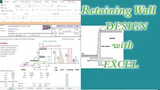 Retaining Wall Design with Excel [upl. by Anihcak]