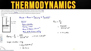 Determine the pressure inside the cylinder  Thermodynamics [upl. by Akinod]