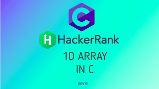 11  1D Array In C  Hackerrank C Solutions [upl. by Mihe538]