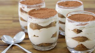 Tiramisu in a Cup  Eggless Tiramisu Recipe [upl. by Balcke71]