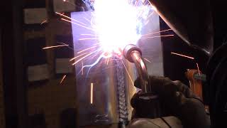 FCAW 3G Weld Test on 38quot Material [upl. by Noemis]