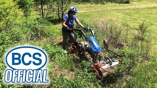 Flail Mowing Brush with a BCS TwoWheel Tractor [upl. by Raphael]