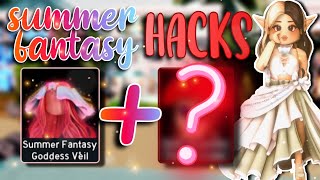 THE SUMMER FANTASY SET OUTFIT HACKS  Royale High Summer Outfit Hacks [upl. by Farmelo227]