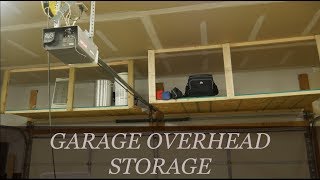 Easy DIY Overhead Garage Storage Rack [upl. by Lihp]