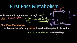 First Pass Metabolism  Pharmacology Lect 6 [upl. by Lurette86]