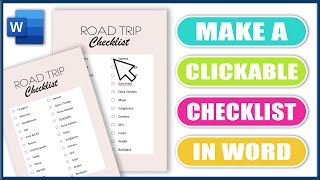 How to make a CLICKABLE CHECKLIST in Word  Microsoft Word tutorials [upl. by Lankton]