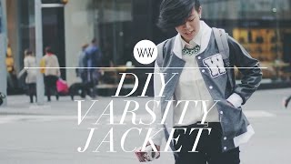 How to Make a Varsity Jacket Letterman Jacket  WITHWENDY [upl. by Pretrice]