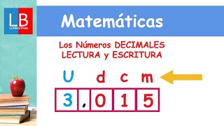 Los Números DECIMALES LECTURA y ESCRITURA ✔👩‍🏫 PRIMARIA [upl. by Vaas752]