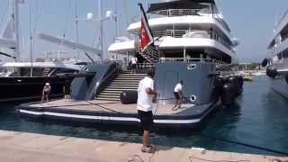 PHOENIX 2 Yacht • Sebastian Kulczyks 160 M Superyacht docking in Antibes [upl. by Margot920]