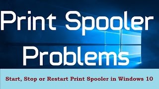 How to Start Stop or Restart Print Spooler in Windows 10 [upl. by Navek]