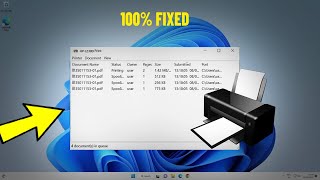 Clear Printer Queue in Windows 11  10  8  7  How To Delete printer Spooler on windows 🖨️✅ [upl. by Colpin]