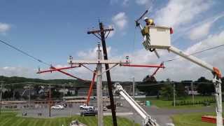 How we change out an electric utility pole [upl. by Adalai713]