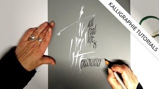 Kalligraphie Tutorial  Calligraphy and Art by Elli Konstanzer [upl. by Arodaeht]