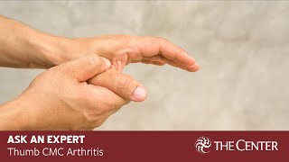 Thumb Carpometacarpal CMC Joint Arthritis Treatment [upl. by Assirialc]