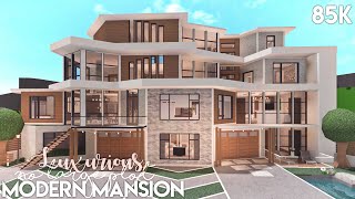 Luxurious Modern Mansion  No Large Plot  Bloxburg Build [upl. by Annoval557]