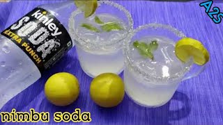 Nimbu Soda  LEMON SODA  Restaurant Style Lemonade Recipe  Lemon Soda Recipe  A2S 79 [upl. by Mussman]