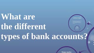 What are The Different Types of Bank Accounts [upl. by Narej]