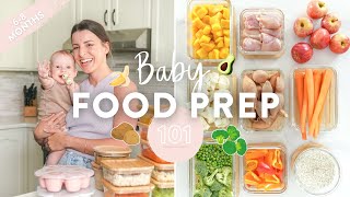 BABY FOOD MEAL PREP  Homemade Purees  Free Downloadable Guide [upl. by Kraft65]