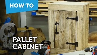 How to make a pallet cabinet with a door [upl. by Corly]