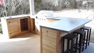 DIY Modern Outdoor Kitchen and Bar  Modern Builds  EP 21 [upl. by Arber]