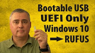 Make UEFI Bootable USB Windows 10 Rufus Method  UEFI Only Boot [upl. by Saturday]