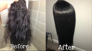 HOW TO Revive your Human hair wig with fabric softener [upl. by Shena]