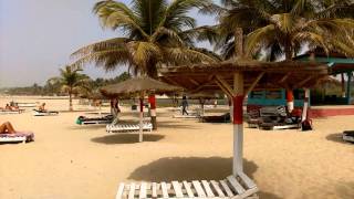 Gambia Palm Beach Hotel 360° View Kotu Beach and Bar AfricaHD [upl. by Shantee]