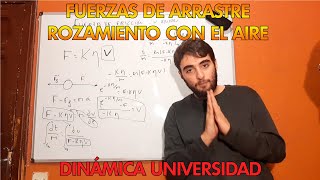 FUERZAS DE ARRASTRE FRICCIÓN DEL AIRE  FÍSICA UNIVERSITARIA  MR PLANCK [upl. by Weathers719]