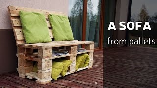 How To Make A Sofa From Pallets [upl. by Llenna]