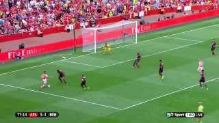 Debut Alexis Sanchez Arsenal vs Benfica 282014 [upl. by Thurmann]