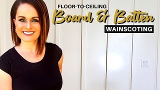 HOW TO DIY  Wainscoting Installation CHANGED My Entry Way [upl. by Shelden]