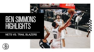 Ben Simmons Highlights  Brooklyn Nets vs Portland Trail Blazers  111722 [upl. by Jandel906]