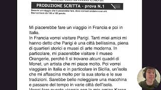 1  Produzione scritta CILS B1  Descrizione viaggio [upl. by Maxie913]