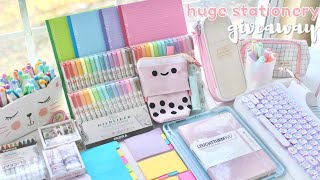 Huge school supplies haul ✨ stationery giveaway 2021 [upl. by Sharline]