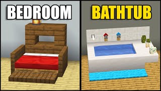 Minecraft 30 Household Build Hacks [upl. by Rachael735]