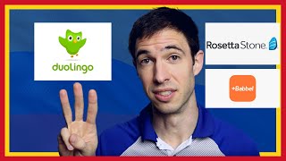 Duolingo vs Babbel vs Rosetta Stone  Do language learning apps help [upl. by Avraham835]