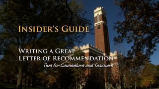 Insiders Guide to Writing a Great Letter of Recommendation [upl. by Enilauqcaj]