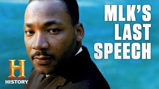 Martin Luther King Jrs Last Speech  History [upl. by Yattirb274]