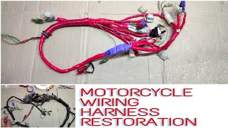 Motorcycle wiring harness restoration  DIY [upl. by Camilla203]