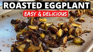 Roasted Eggplant Aubergine In Oven  Easy Vegan Recipe [upl. by Enyrat192]